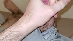 Teen Wanking In the Morning And Cumming On Underwear