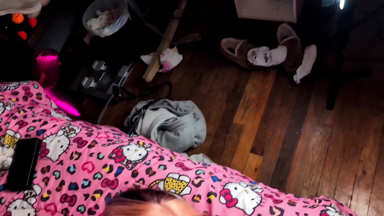Skinny Goth Roommate Get Face Fucked, Bent Over, & Facialed