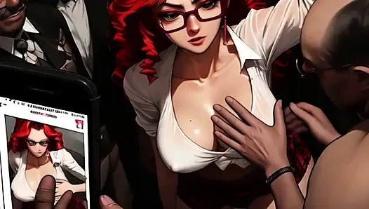Hentai kız öğrenciler konserlerde yabancılara göğüslerini göstermeyi seviyor