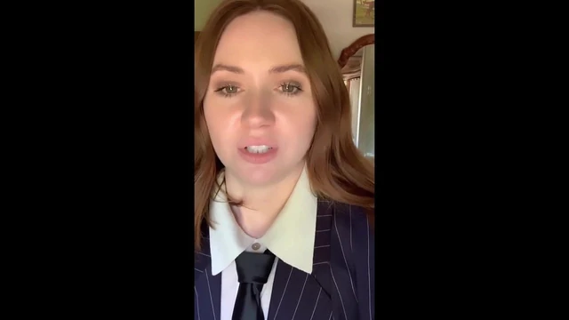 Karen Gillan does press for 'Gunpowder Milkshake'