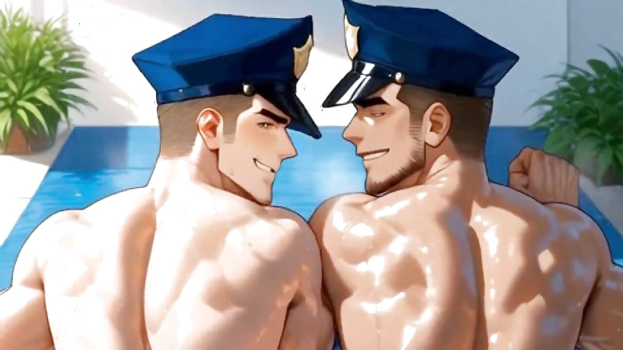 New York Police Officer Engages in Anal Sex with His Partner at the Police Station.. Gay Boy Hentai Animation Yaoi Anime