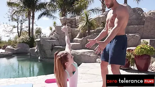ZERO TOLERANCE FILMS - Cute Redhead MADISON MORGAN's Yoga Class Turns Naughty With Instructor