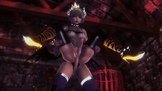 Futa Bowsette with a Futa succubus : 3D Porn Parody