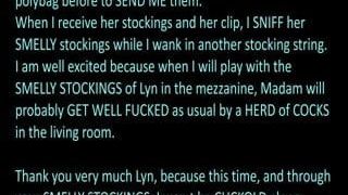 P2-5: Lyn se masturba en una media hecha por mi esposa cachonda