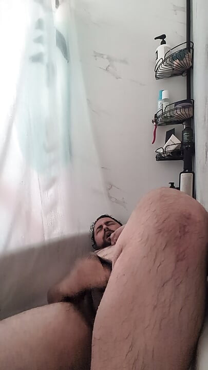 shower anal beads in my wife's panties