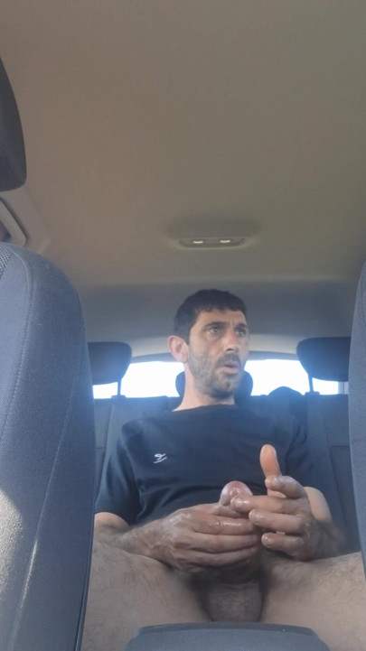 Mature men masturbating naked in the car' | Clip 1