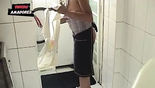 Maid Is Filmed Working Naked