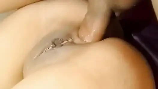 Fucking a friend's girlfriend's ass until cumming on her ass.