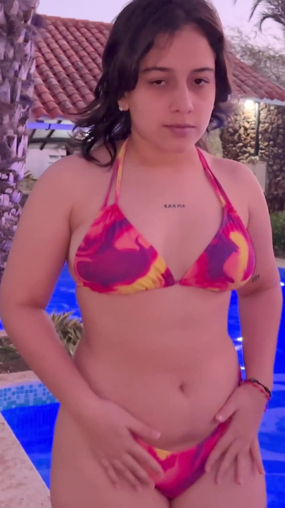 Jasmine Plays in the Pool