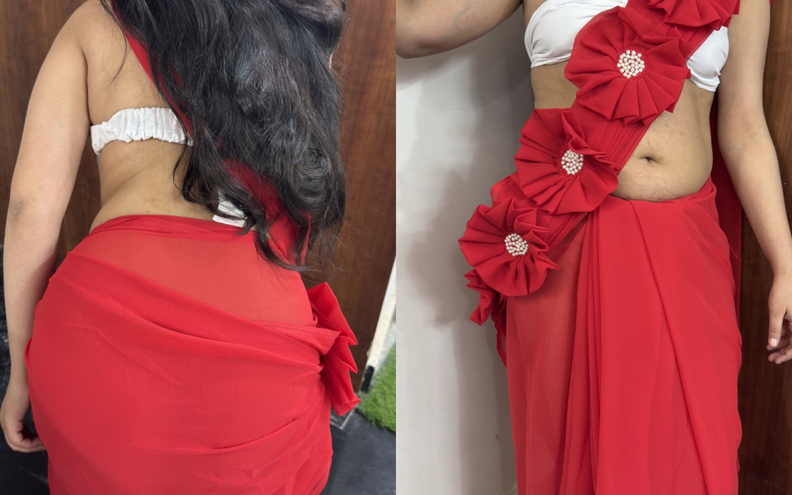 Seeing Mummy's Red Saree My Penis Got Erect Hardcore Sex with Stepmother