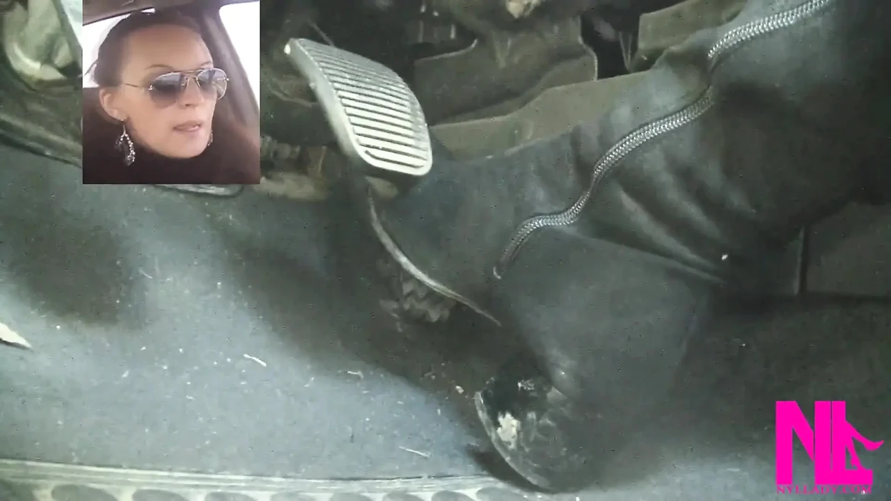 Driving Fast in Black Suede Knee High Boots