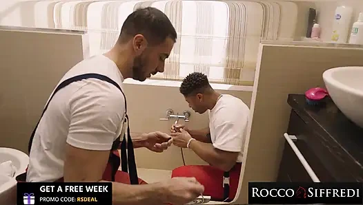 ROCCO SIFFREDI - Horny Babe Takes Two Massive Cocks In Her Tight Asshole