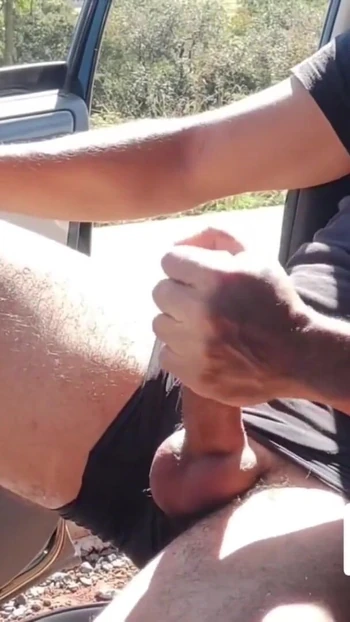 Memorable moment from "Masturbating outdoors at risk of getting caught"