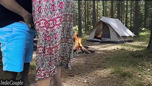 real Husband and wife went for camping to Forest.sex in Forest with blasting sounds