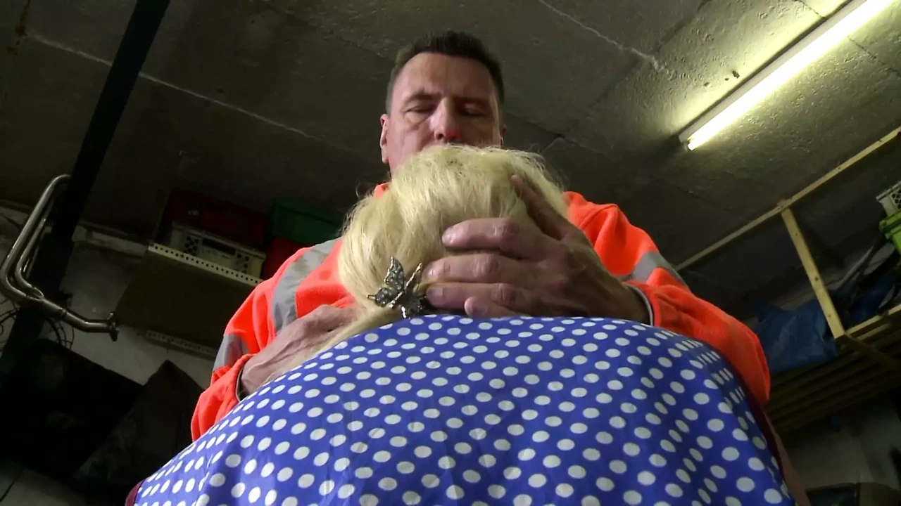 Blonde milf gets fucked hard by worker