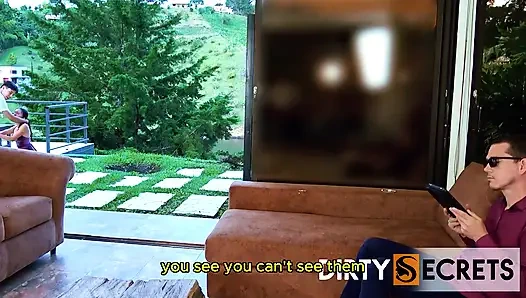 MY BLIND STEPFATHER BRINGS HOME A SEXY MAID AND I FUCK HER BEHIND HIS BACK