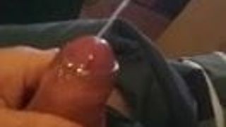 Slow motion cum with tied balls