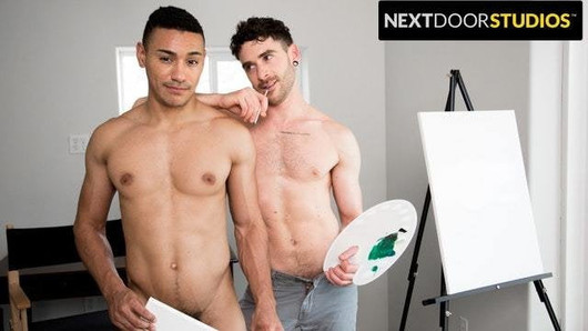 Naked Model Zion Nicholas Becomes Painter's Masterpiece