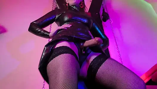 Bdsm sahibe kauçuk eva lateks zımba oyuncakları kadın egemenliği topuklu ateşli fetiş