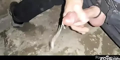 Masturbating