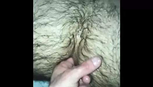 Extremely hairy hole fucked raw and fingered by smooth daddy