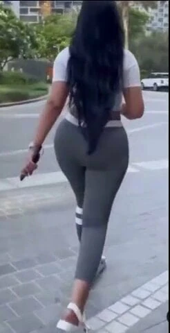 A VERY SEXY CURVY IRANIAN  GIRL WITH SEXY ASS IS WALKING