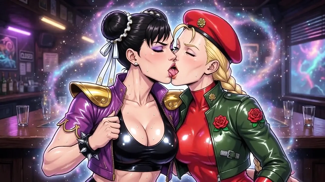 Cammy and Chun Li Kissing Ai