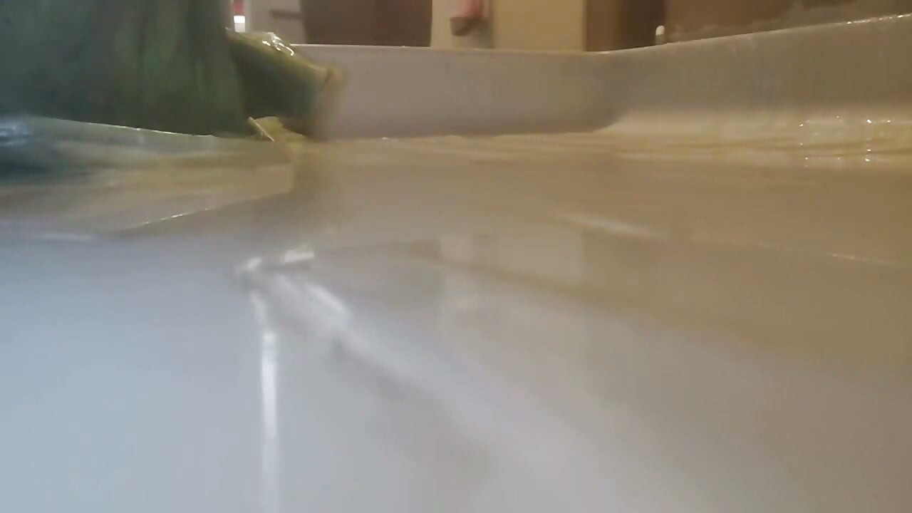 Shower Giantess: Colossal Bare Feet in the Rain