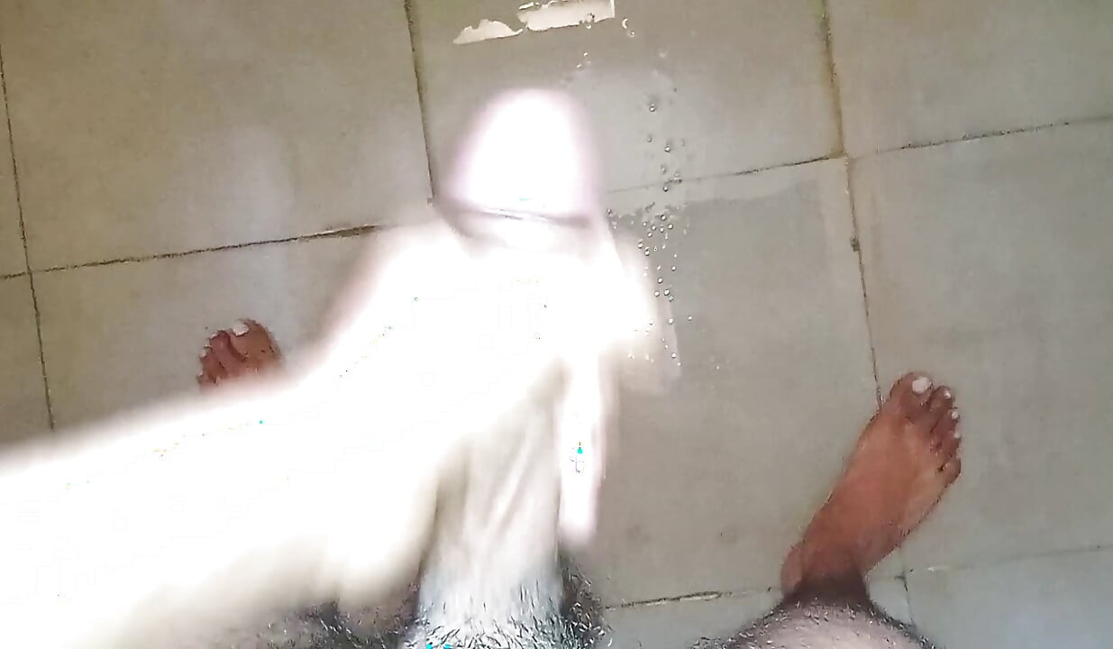 Solo boy masturbating delicious cock ending with cum