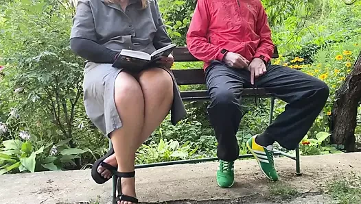 My stepmother helps me prepare for my literature exam