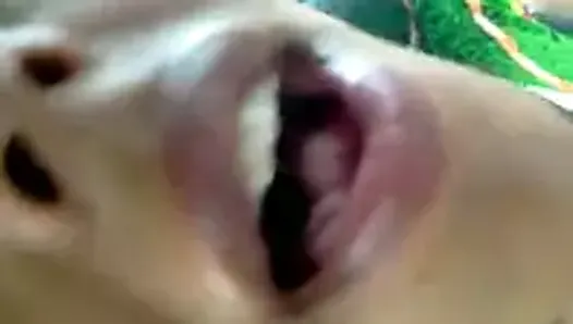 Indian girlfriend sucking and swallowing cum