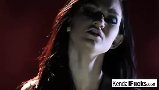 Kendall has way too much fun getting her pussy all wet