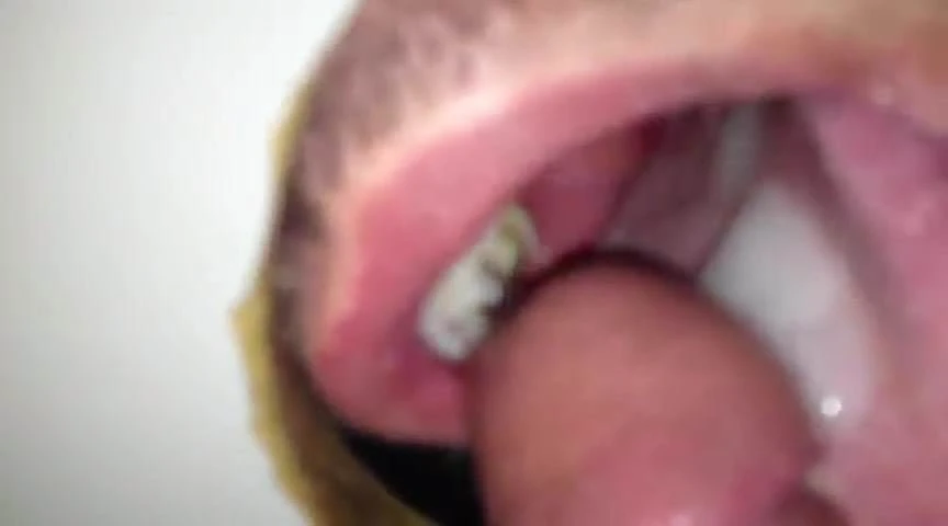 Hot sucking action at the homemade glory hole 9