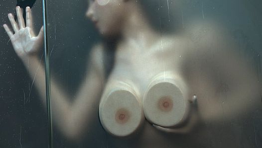 ファイナルファンタジー - ティファロックハートはシャワーでロマンチックな性交を持っています(クソティファの完璧なおっぱい、セックスコンピレーション)Hydrafxx