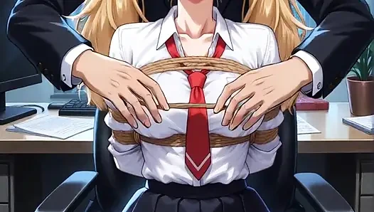 Hentai 2026 ! Bdsm bondage sexy student at work , director master
