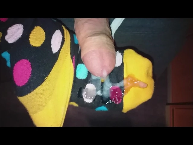 Socks Wank and Cum