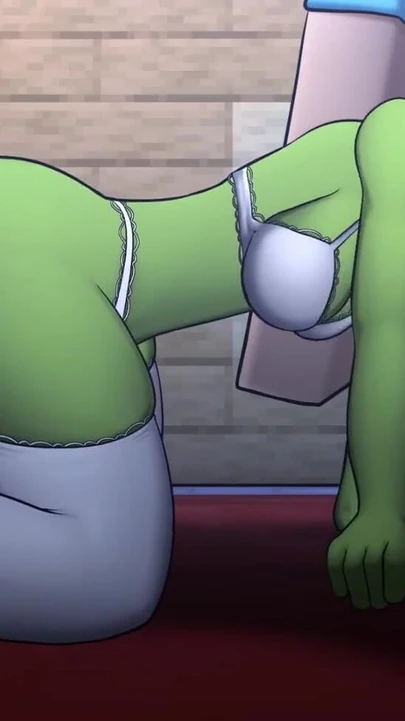 Stunning moment from "Minecraft Horny Craft - Part 28 Creeper In Lingerie! Blowjob POV By LoveSkySan69"