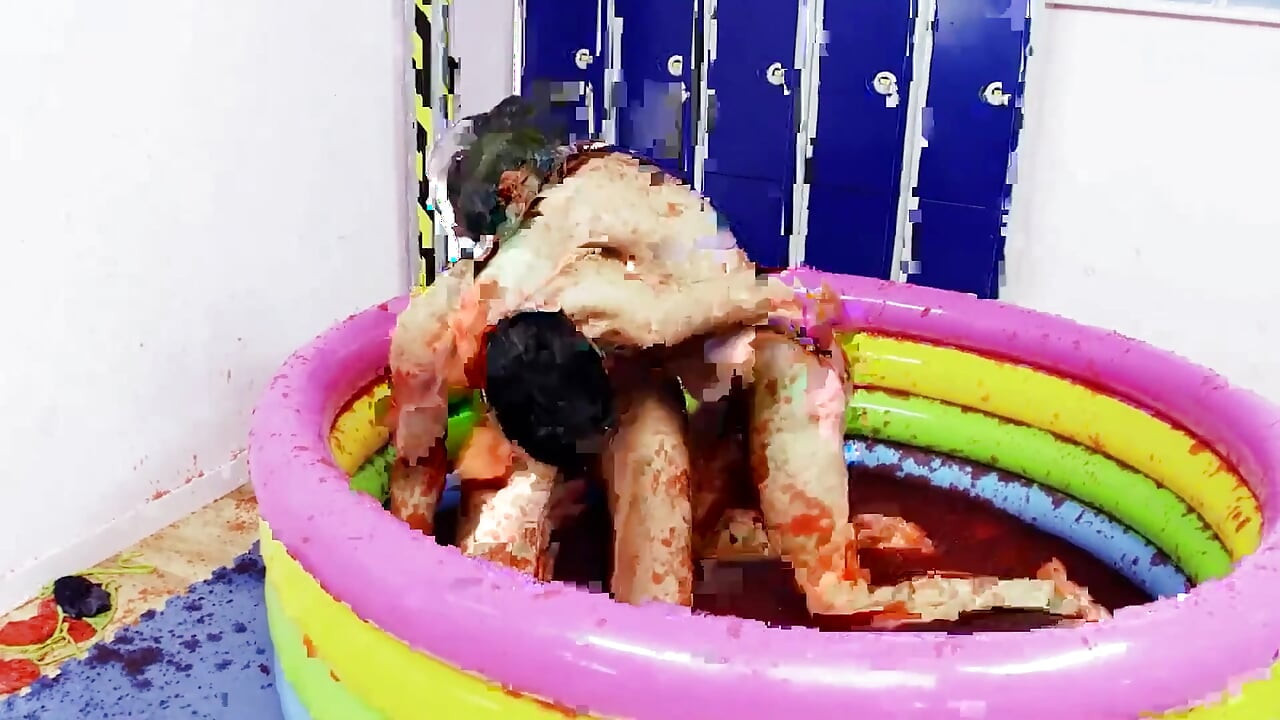 Lesb Pool_scene_4_busty Brunettes and Curvy Lesbians Enjoy Their Bodies in a Jelly Pool