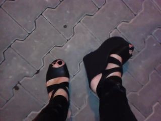 Mis sandalias de cuña con plataforma