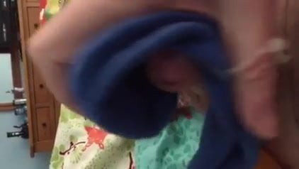 wanking in a footie sock