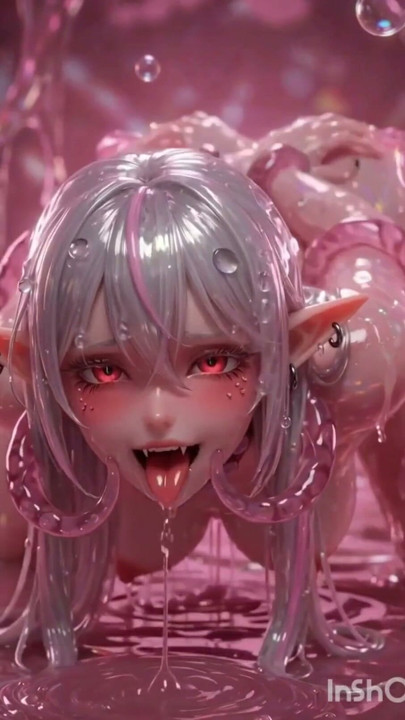 A hot elf gets fucked and rubbed by slime worms | Clip 1