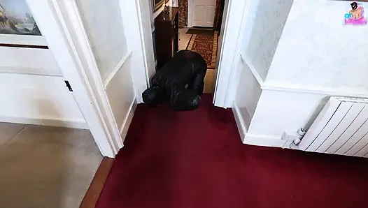 Training Zero - Zero Sees Our New House for the First Time! Femdom Slave Bondage Bitchsuit Tour