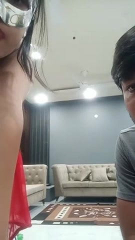 Indian wife gives handjob and sucks dick live on tango