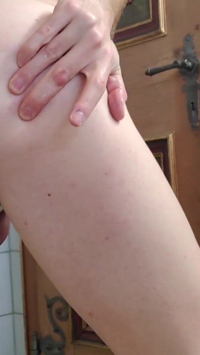 Spectacular moment from "Chastity cage with PA and 7CM Anal Plug Precum dripping"
