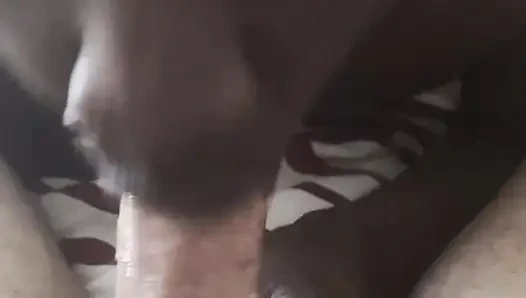 Afro swedish am Stowing and sucking cock.