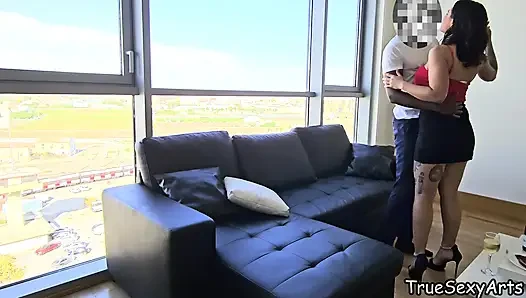 Hot Latina from Argentina dance with Canadian Traveler - Lulita Star 4K