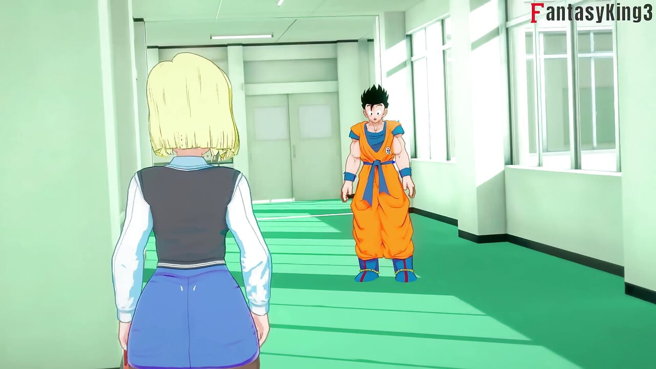 Android 18 पसंद करती है कि Videl अपनी चुदाई Gohan देखती है - DragonBall Zex श्रृंखला
