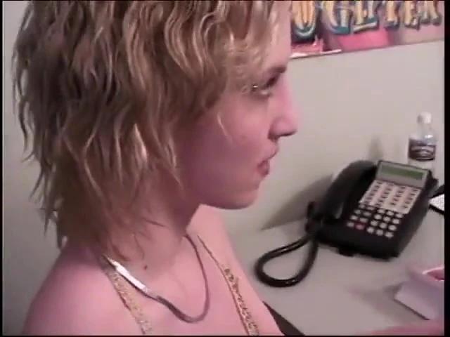 Short-haired slut energetically rubs her moist shaved twat then dildo fucks it