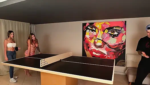 Afternoon of Pin Pong with Sara Blonde Ends with Threesome, While My Boyfriend Is Not There