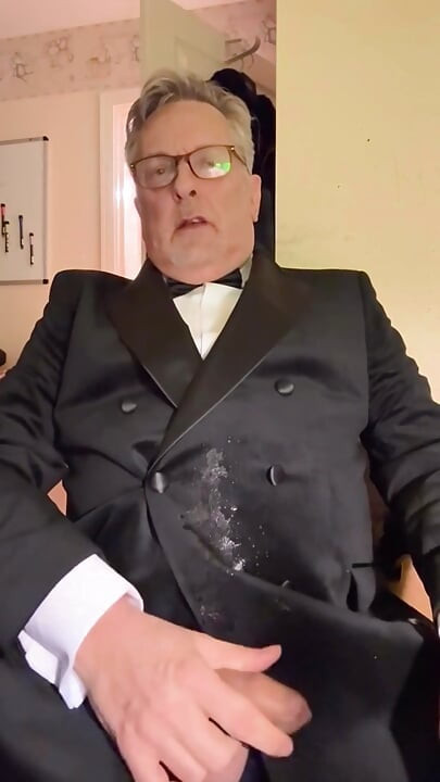 Suited Slut Pisses His Tuxedo Suit